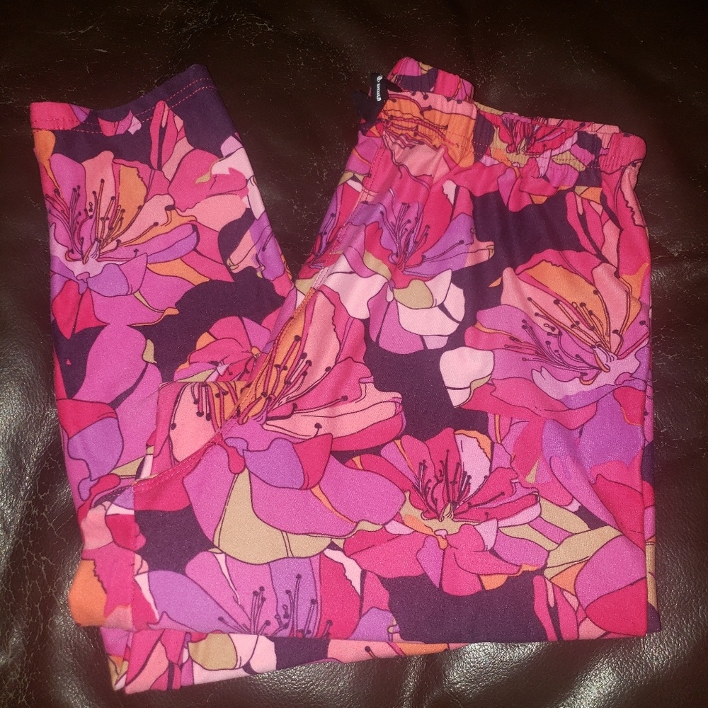 NWOT AGNES & DORA LEGGINGS PINK FLORAL XL